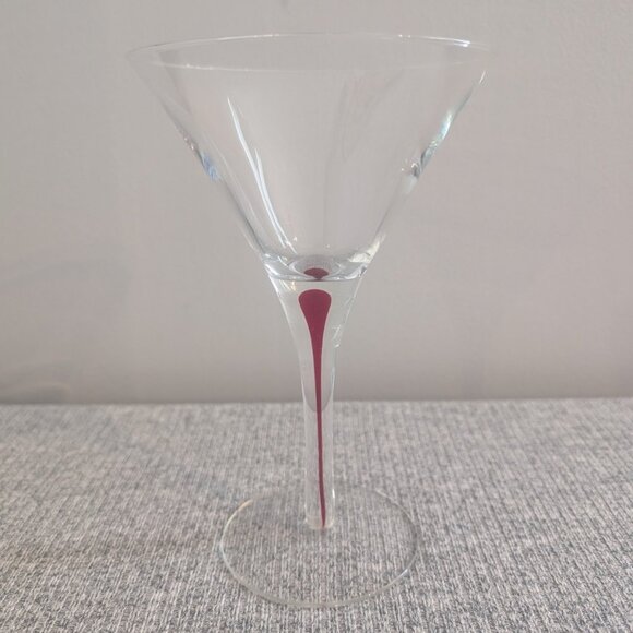 Orrefors "Intermezzo" Red Martini Glass, Single - Picture 1 of 5
